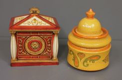 Ceramic Covered Jar and Vanity Box