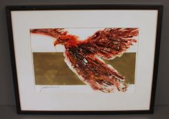 Watercolor of Eagle signed Patt Odom