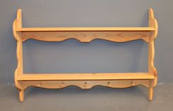 Pine Coat Rack with Shelves