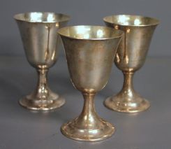 3 Sterling Goblets by Lord Saybrook