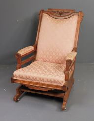 Walnut Victorian Ladies Rocker