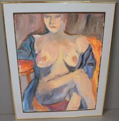 Watercolor of Nude Lady by Louise Waters