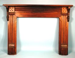 Antique 20th Century Pine Mantle