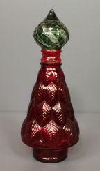 Red and Green Glass Decanter