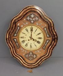 20th Century English Wall Clock with Painted Tin Dial