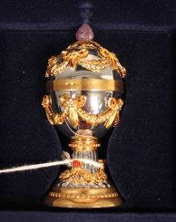 Faberge Imperial Collection Silver with Gold Egg