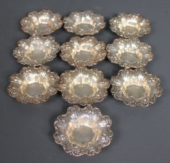 Set of Ten Reed and Barton Francis I Sterling Nut Dishes