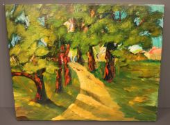 Oil painting of Trail with Trees by Mary P. Buckley