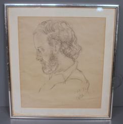 Charcoal Portrait of Young Man signed and dated '72