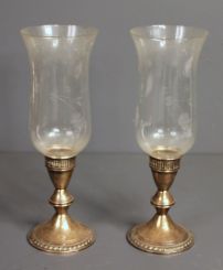 Pair of Sterling Candle Holders by Poole