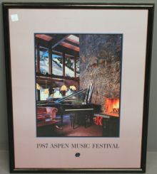 Framed 1987 Aspen Music Festival Poster