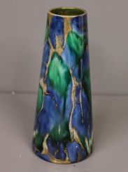 Pottery Vase, High Glaze Blue and Green