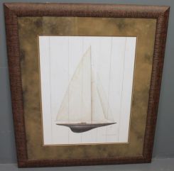Large Print of Ship in Wood Frame