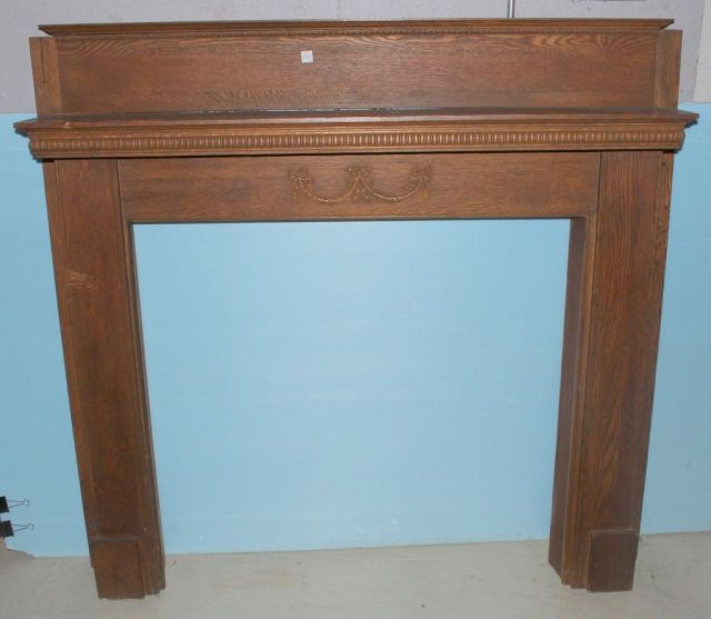 Turn of the Century Oak Mantel