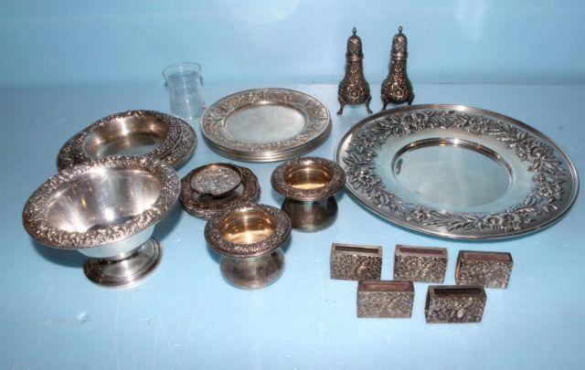 Various Kirk & Sons Repousse Sterling Pieces