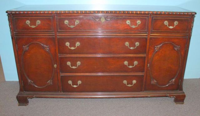 Vintage Mahogany Chippendale Style Buffet