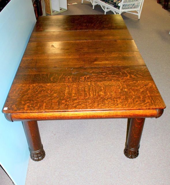 Nineteenth Century Square Oak Dining Table