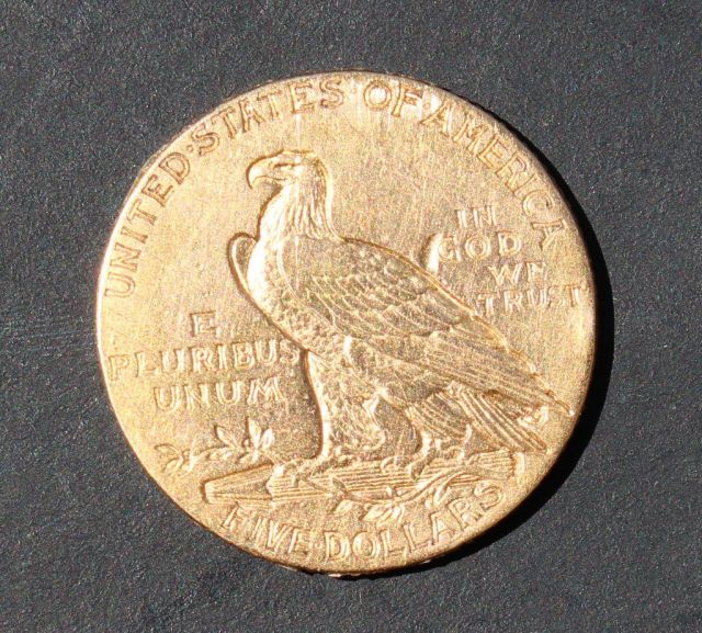 1911 Indian Head Five Dollar Gold Coin
