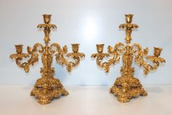 Pair of Bronze Candlesticks