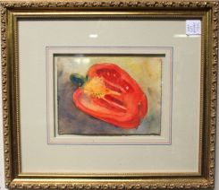 Watercolor of Bell Pepper by Kit Fields