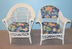 Pair Victorian Wicker Chairs