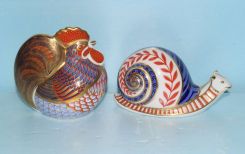 Two Royal Crown Derby Paperweights