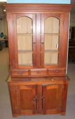 19th Century Two Part Cherry Cupboard