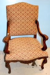 Large Carved French Style Arm Chair