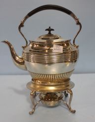 Silverplate Teapot on Stand
