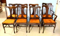 Set of Eight Nineteenth Century Dining Chairs