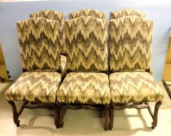 Set of Six Flemish Style Dining Chairs