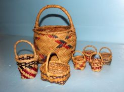 Seven Choctaw Baskets