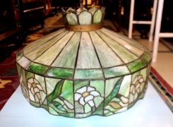 Large Stain Glass Hanging Shade