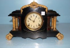 Black Lacquer Mantel Clock