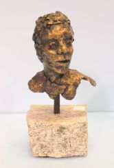 Bronze Bust of Youth on Marble Base by Lynn Rose Light