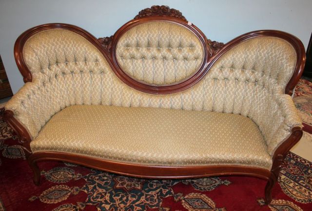 Mahogany Victorian Style Sofa