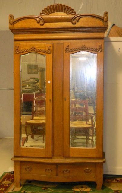 20th Century Two Door Wardrobe