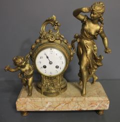 Spelter French Mantle Clock