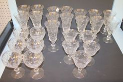 Heavy Cut and Etched Stemware