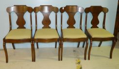 Four Mahogany Empire Style Side Chairs