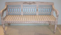 Distressed Painted Bench