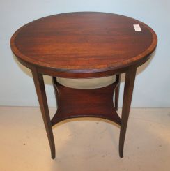 Vintage Mahogany Oval Side Table