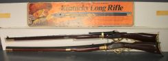 Two Daviees County Bourbon Kentucky Long Rifle Decanters