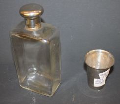 Sterling Jigger Cup and Flask
