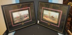 Two Fox Hunting Lithographs