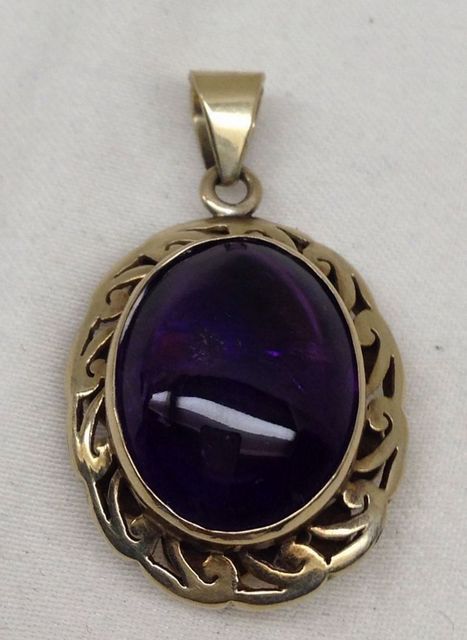 14K Amethyst Pendant