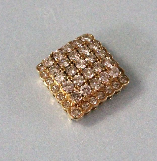 14K Yellow Gold Diamond Pendant