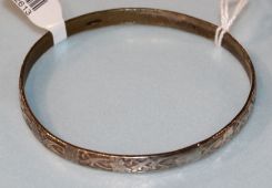 Sterling Silver Bangle Bracelet; Marked Sterling 925; 2 1/3'' length