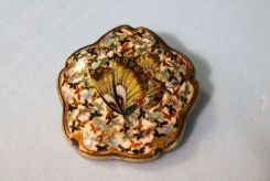 Base metal, enamelled, oriental pin