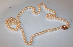 8-8.5 mm pearl necklace; 34